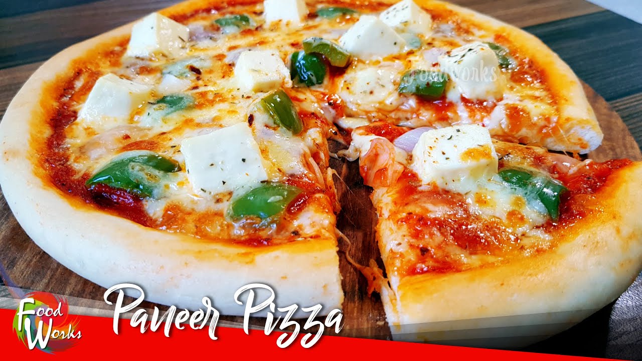 Paneer Pizza Recipe How To Make Paneer Pizza Pizza Recipe With Paneer Vegetarian